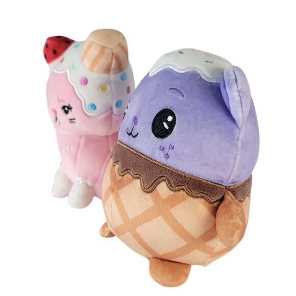 Moriah Elizabeth Ice Cream Plush Lot of 2 6" Pickle Bean Bonkers 2024 Toy - Picture 12 of 13